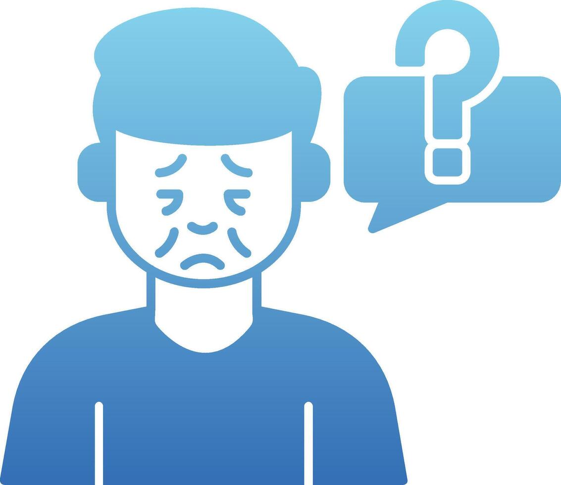 Parkinson Glyph Gradient Icon vector