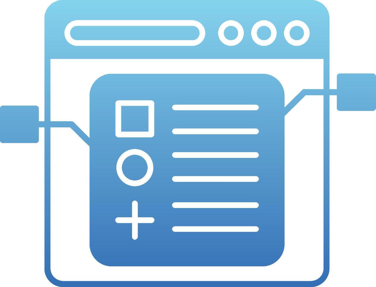 Web Design Glyph Gradient Icon vector