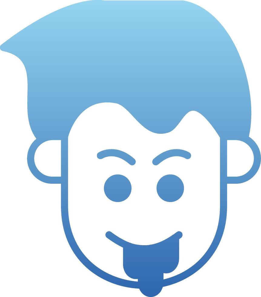 Drooling Glyph Gradient Icon vector