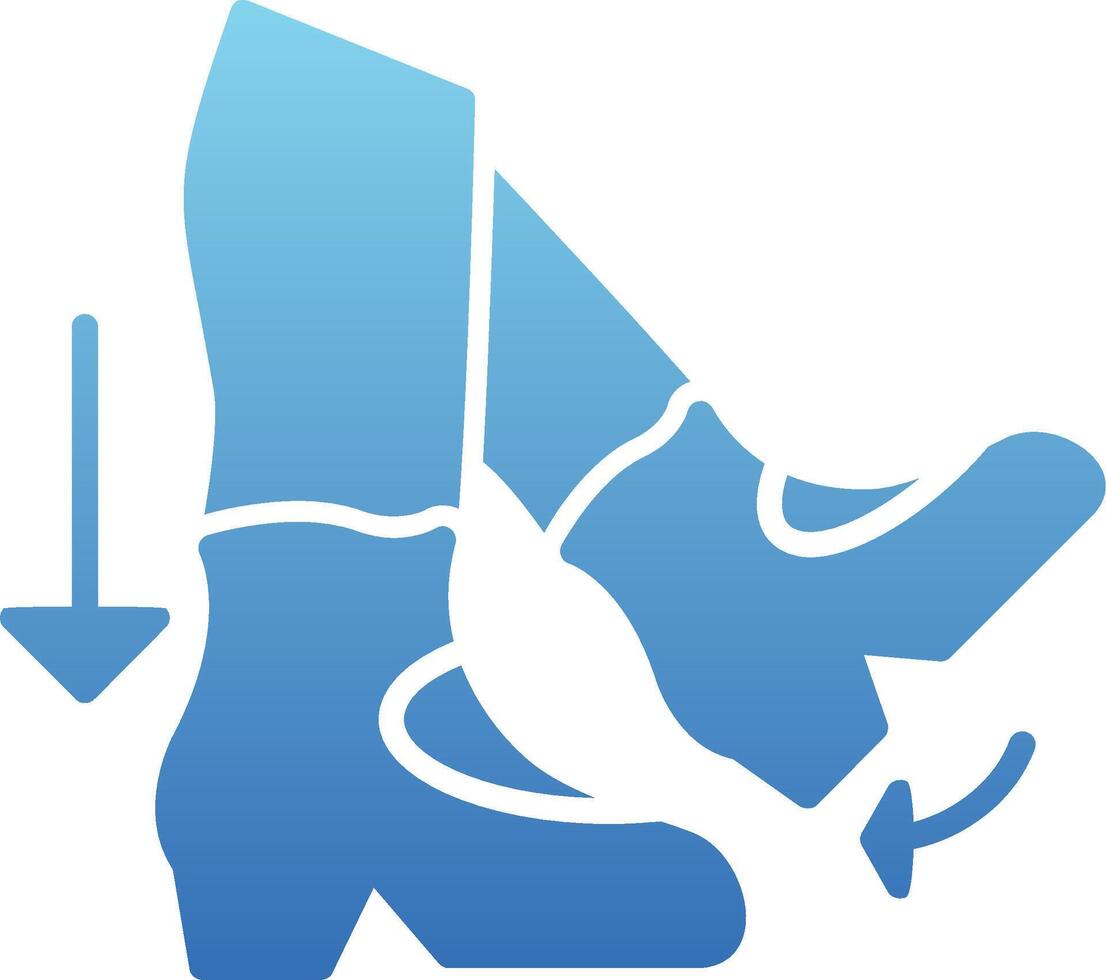 Step Back Glyph Gradient Icon vector