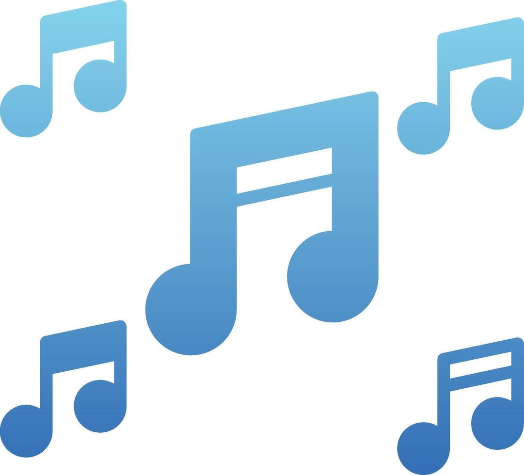 Music Glyph Gradient Icon vector
