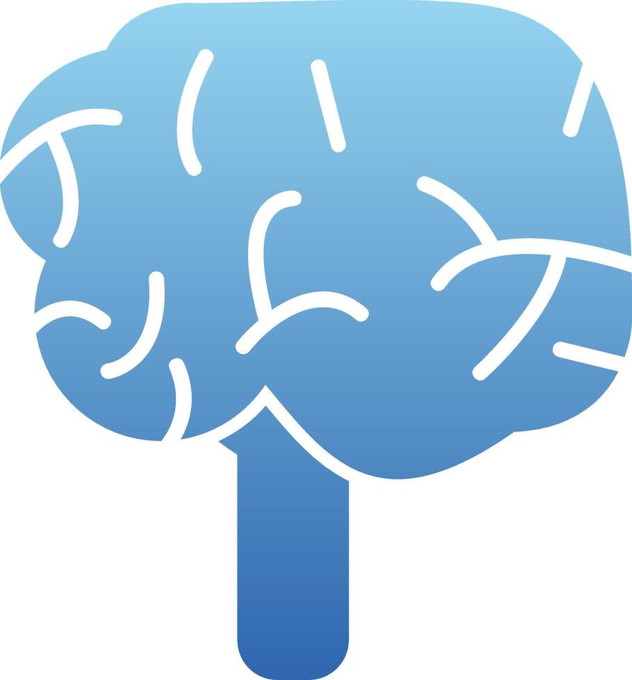 Cerebellum Glyph Gradient Icon vector