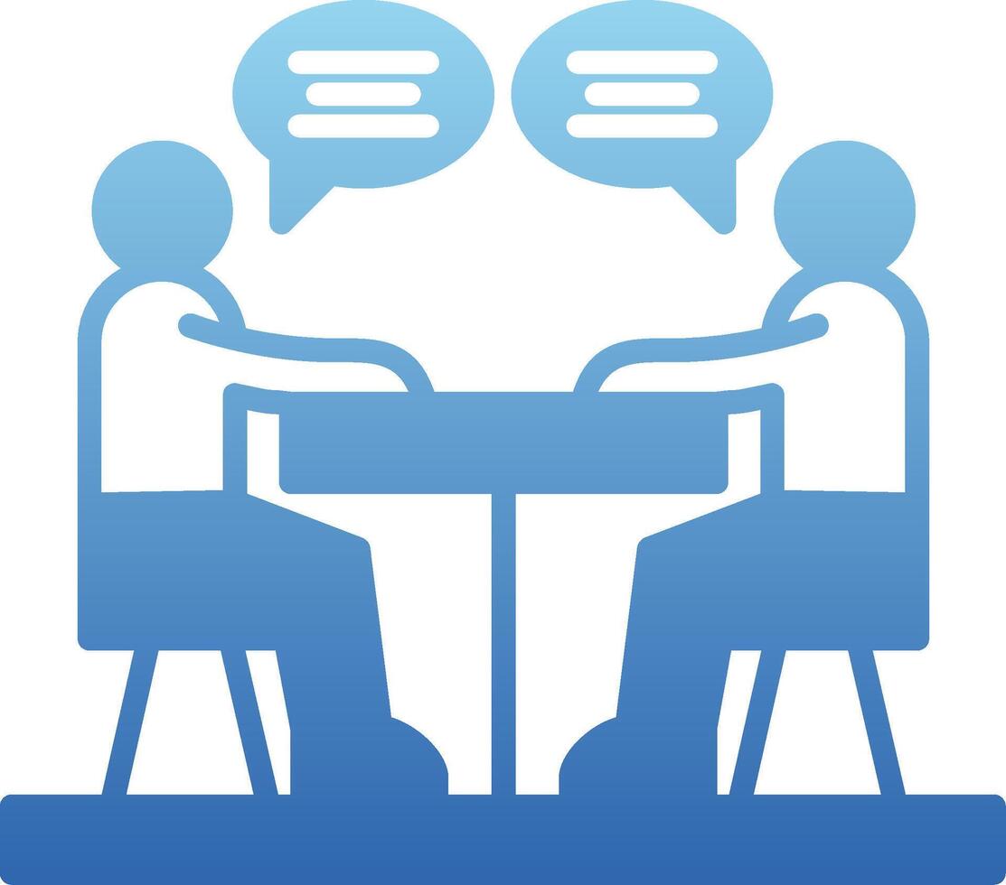 Discussion Glyph Gradient Icon vector