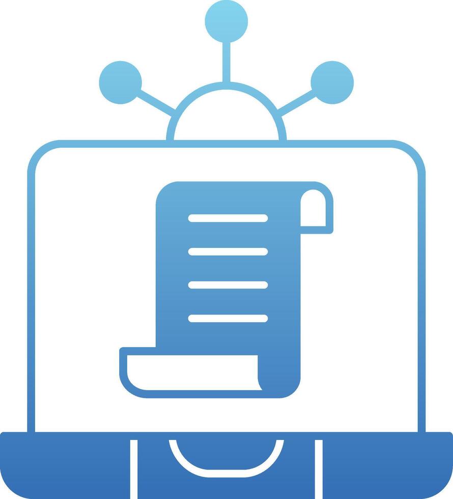 Data Distribution Glyph Gradient Icon vector