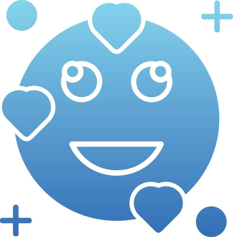 Love Glyph Gradient Icon vector