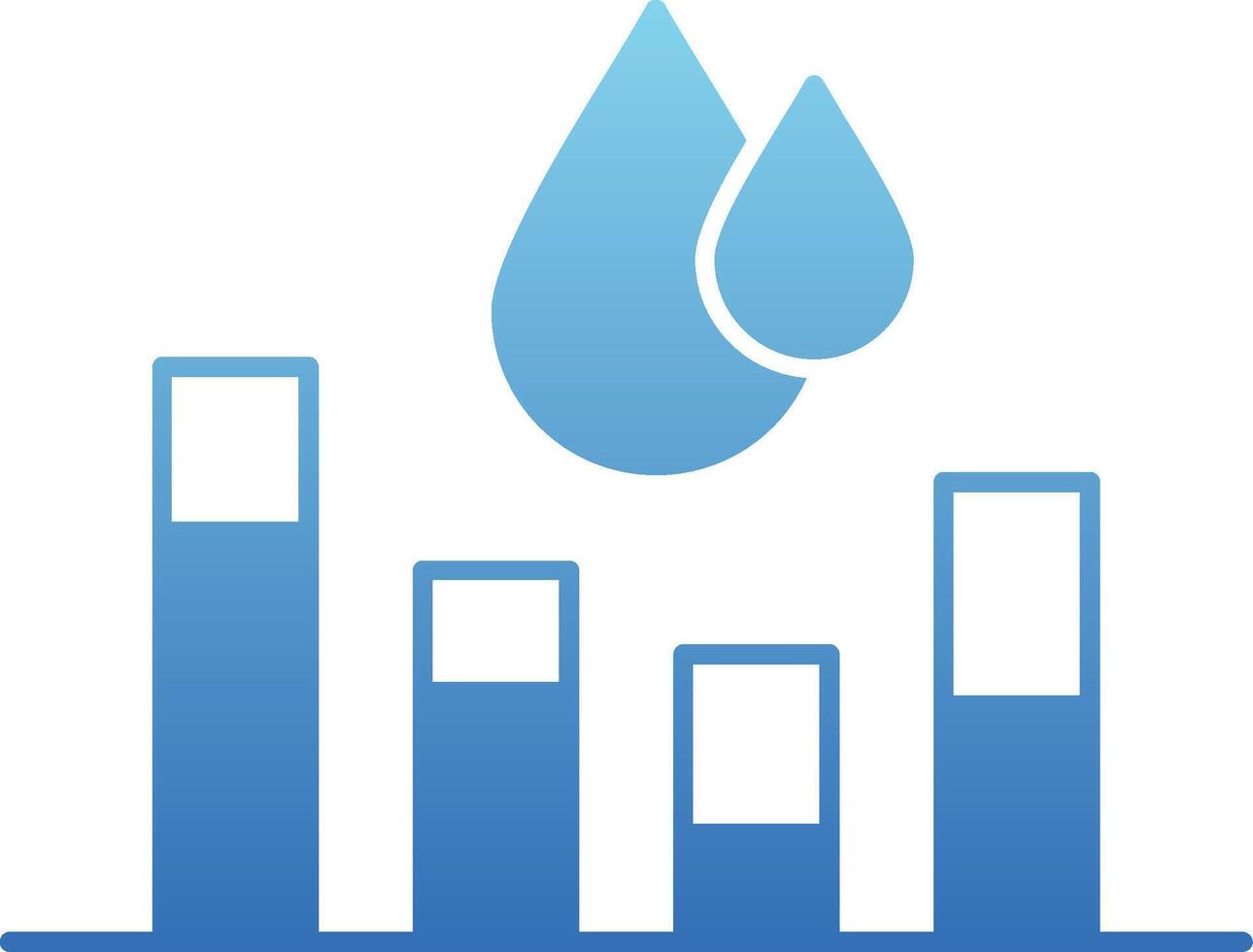 Water Stats Glyph Gradient Icon vector