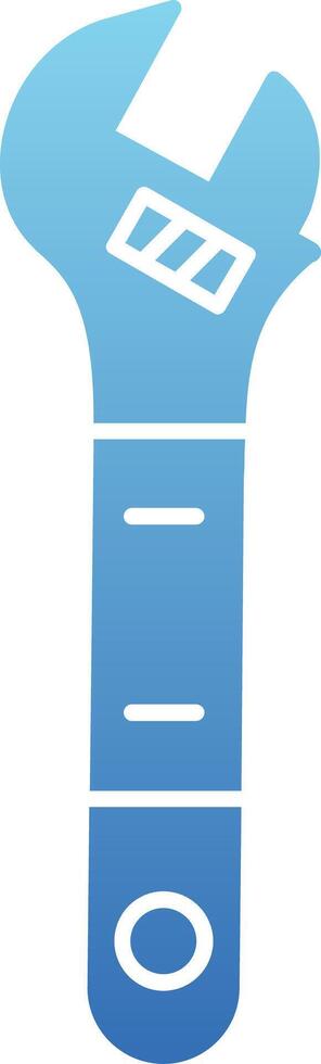 Adjustable Wrench Glyph Gradient Icon vector