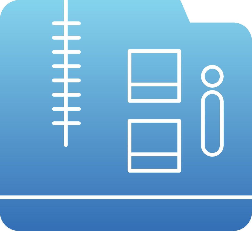 Archive Folder Glyph Gradient Icon vector