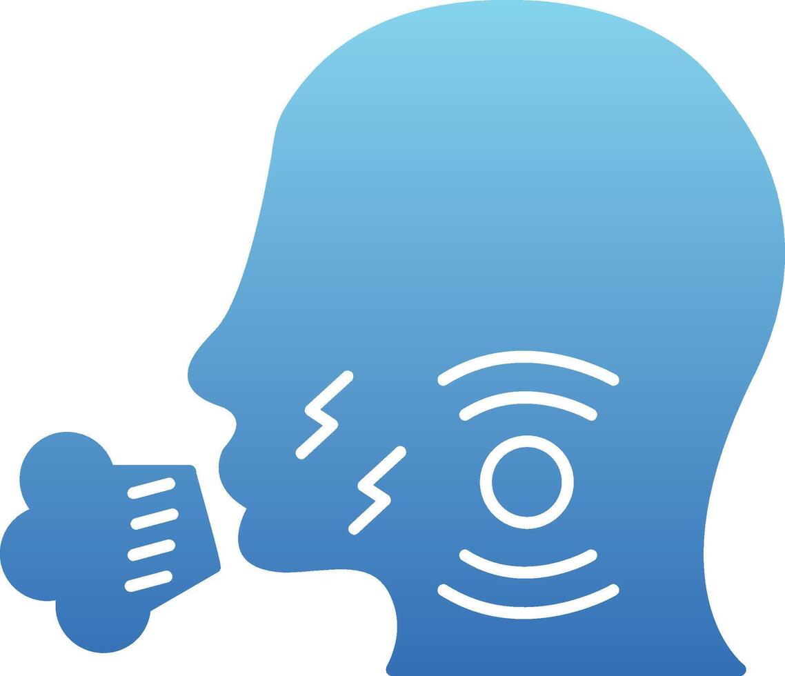 Cough Glyph Gradient Icon vector