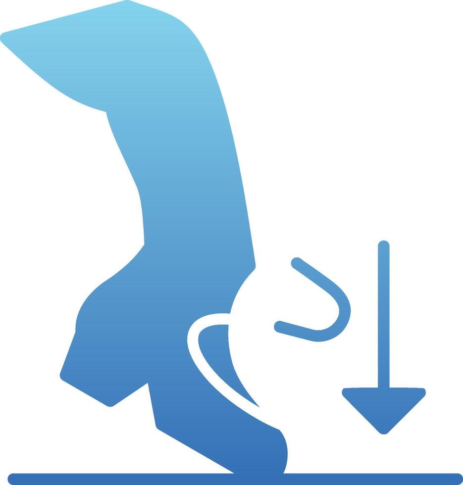 Ball Dig Glyph Gradient Icon vector