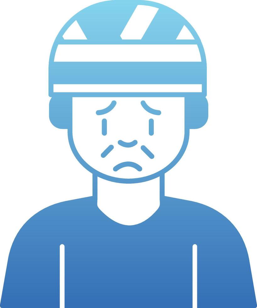 Head Injury Glyph Gradient Icon vector