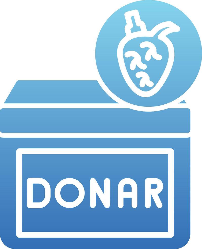 Heart Donar Glyph Gradient Icon vector