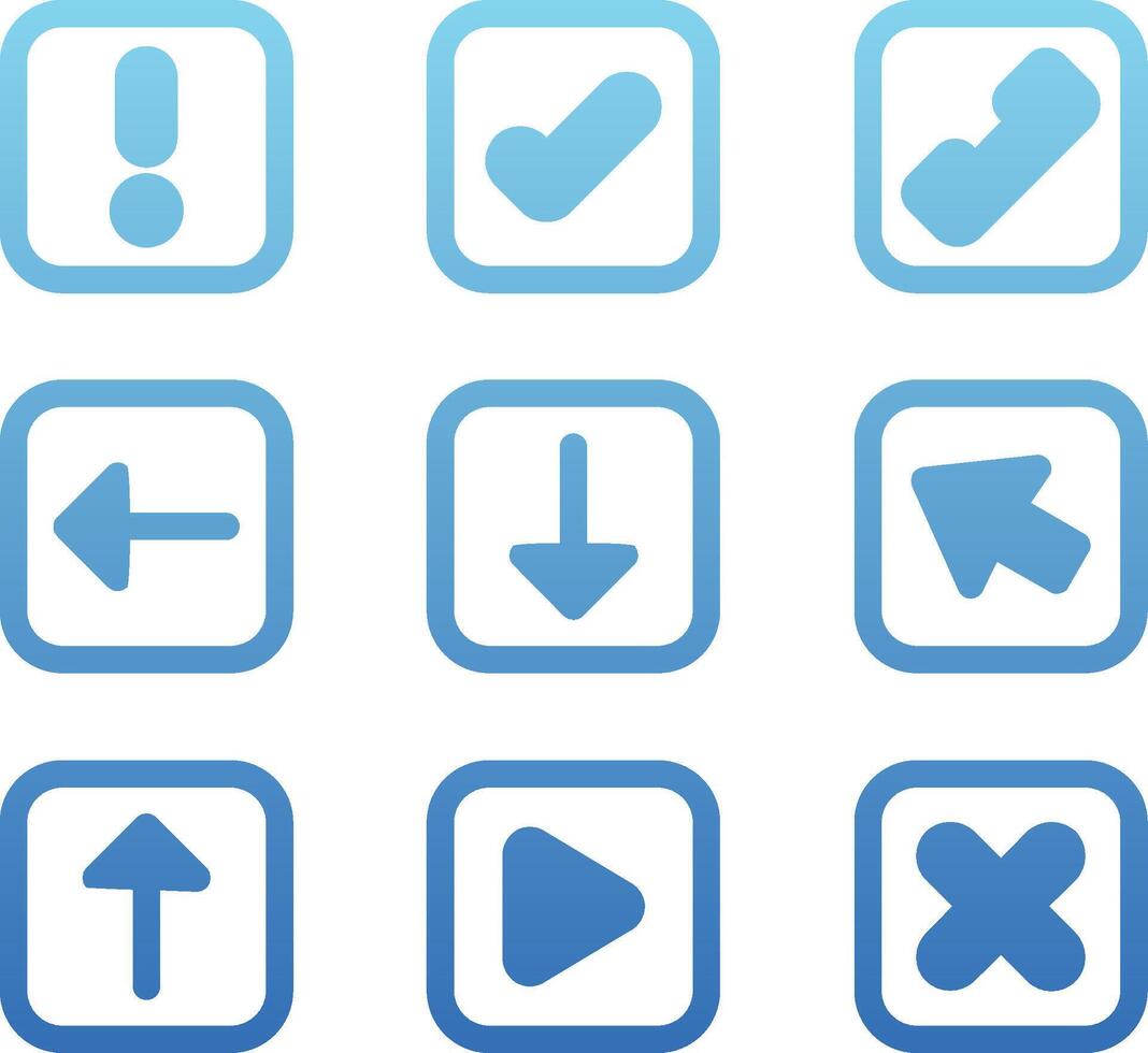 Web Button Glyph Gradient Icon vector