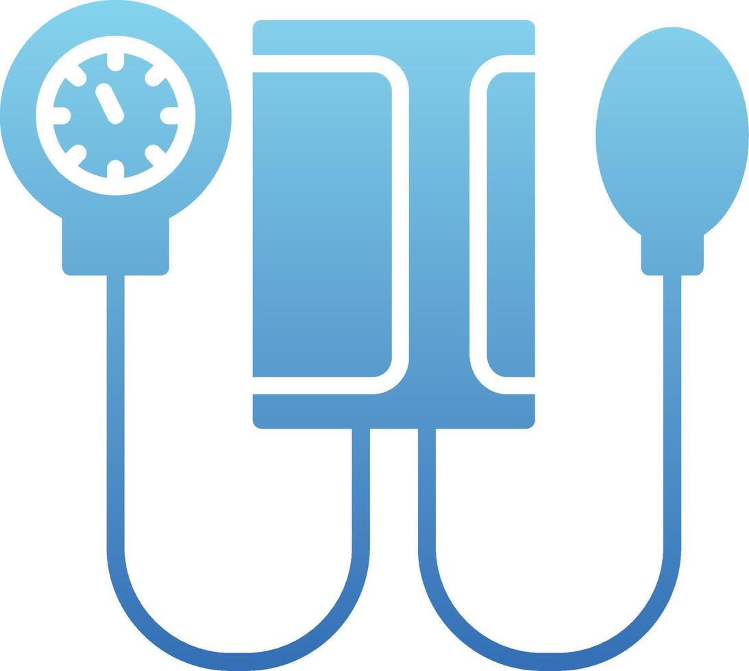 Blood Pressure Meter Glyph Gradient Icon vector
