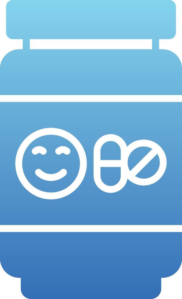 Antidepressant Glyph Gradient Icon vector