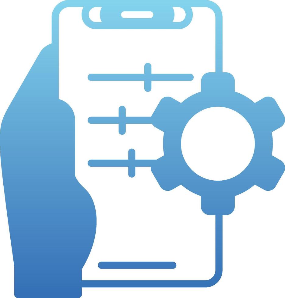 Setting Glyph Gradient Icon vector