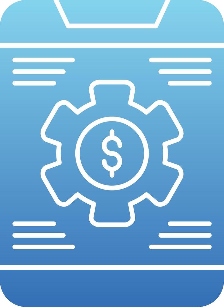 Banking App Settings Glyph Gradient Icon vector