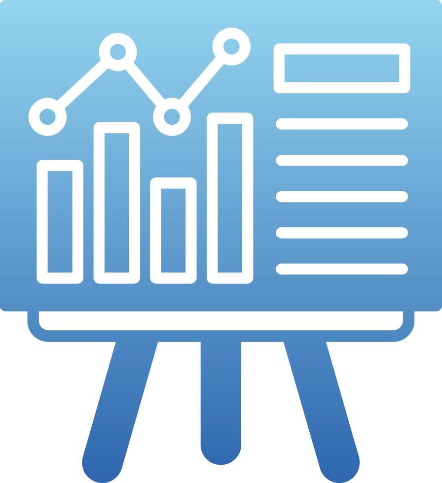 Presentation Glyph Gradient Icon vector