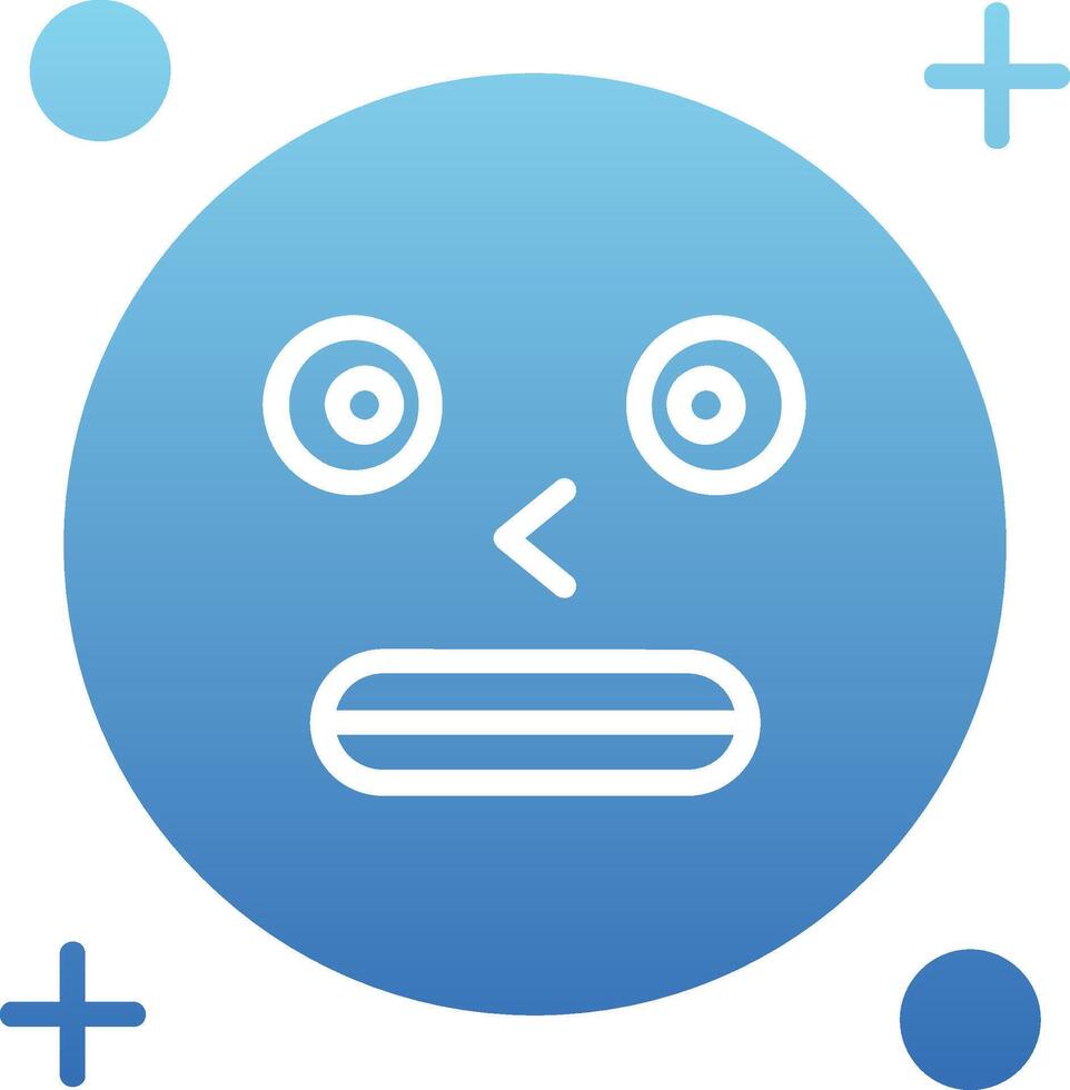 Shocked Glyph Gradient Icon vector
