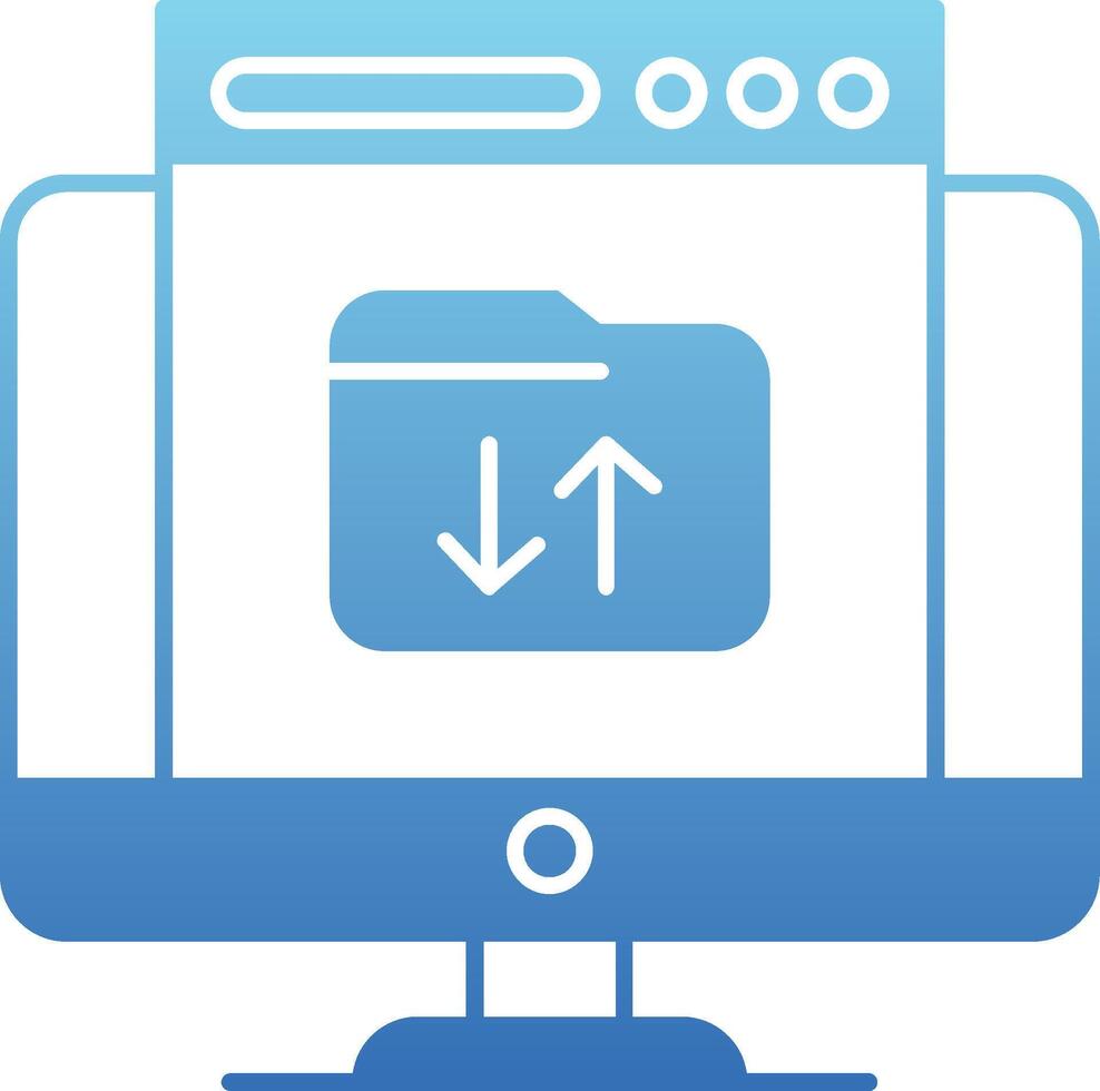 Upload Glyph Gradient Icon vector