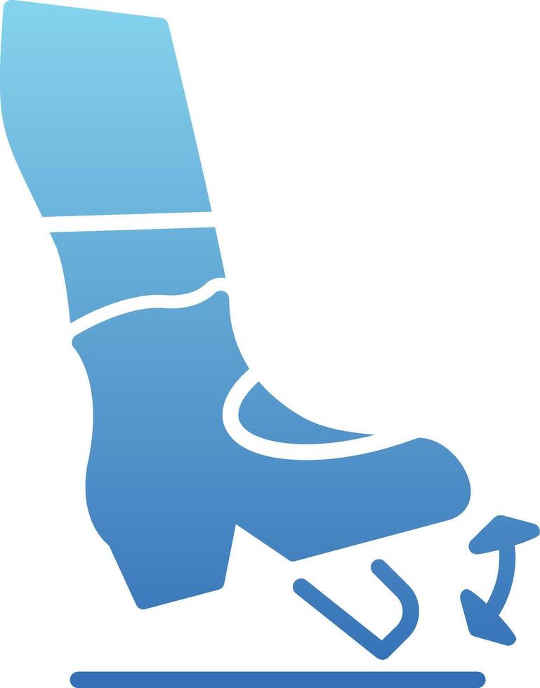 Ankle Flex Glyph Gradient Icon vector