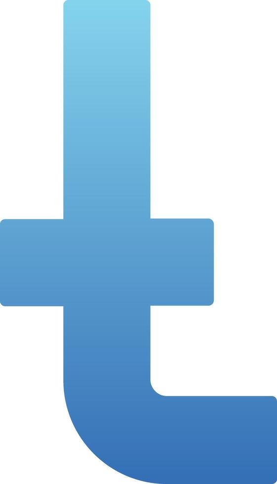 Small t Icon vector