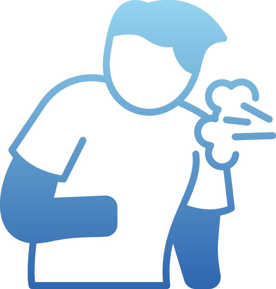 Cough Glyph Gradient Icon vector