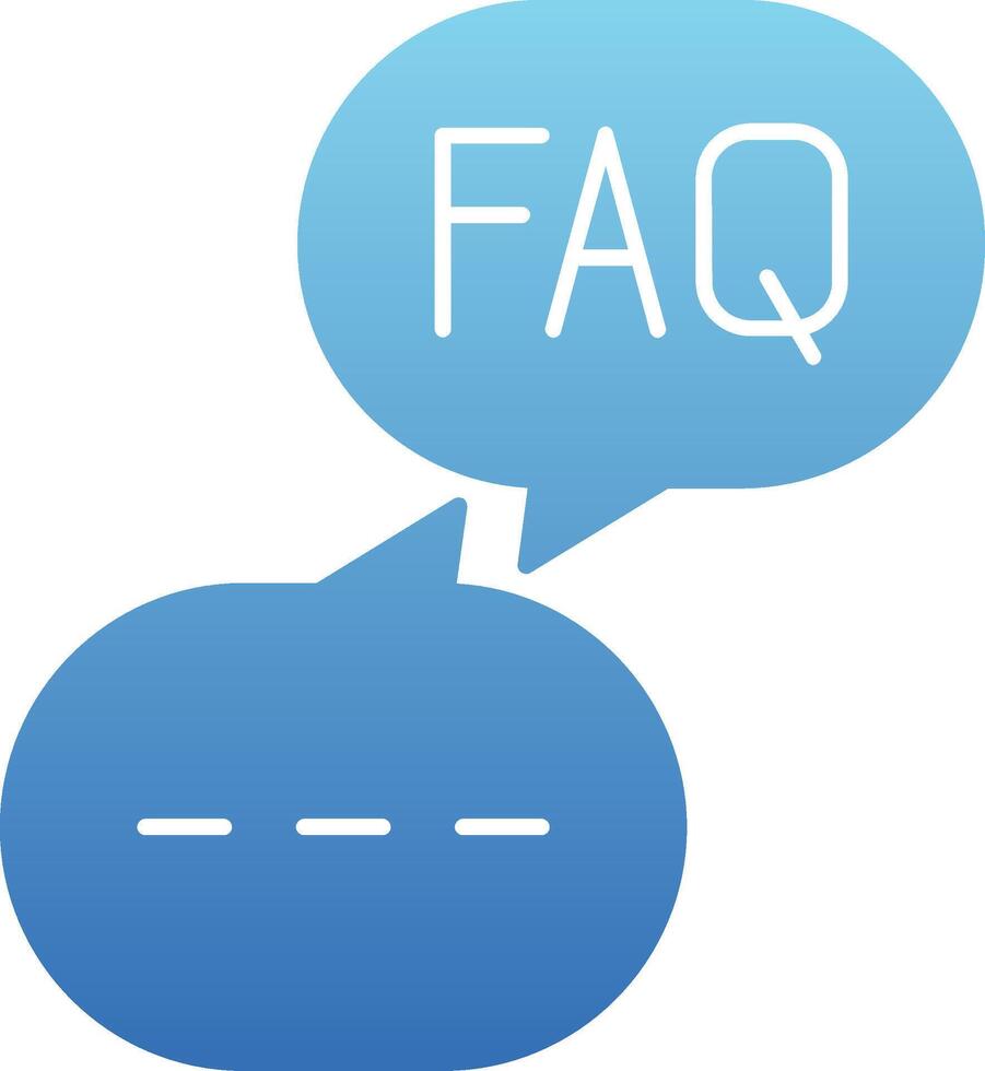 Faq Glyph Gradient Icon vector