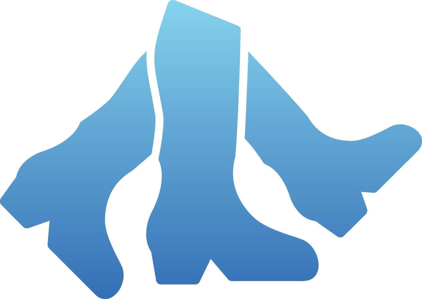 Toe Beat Glyph Gradient Icon vector