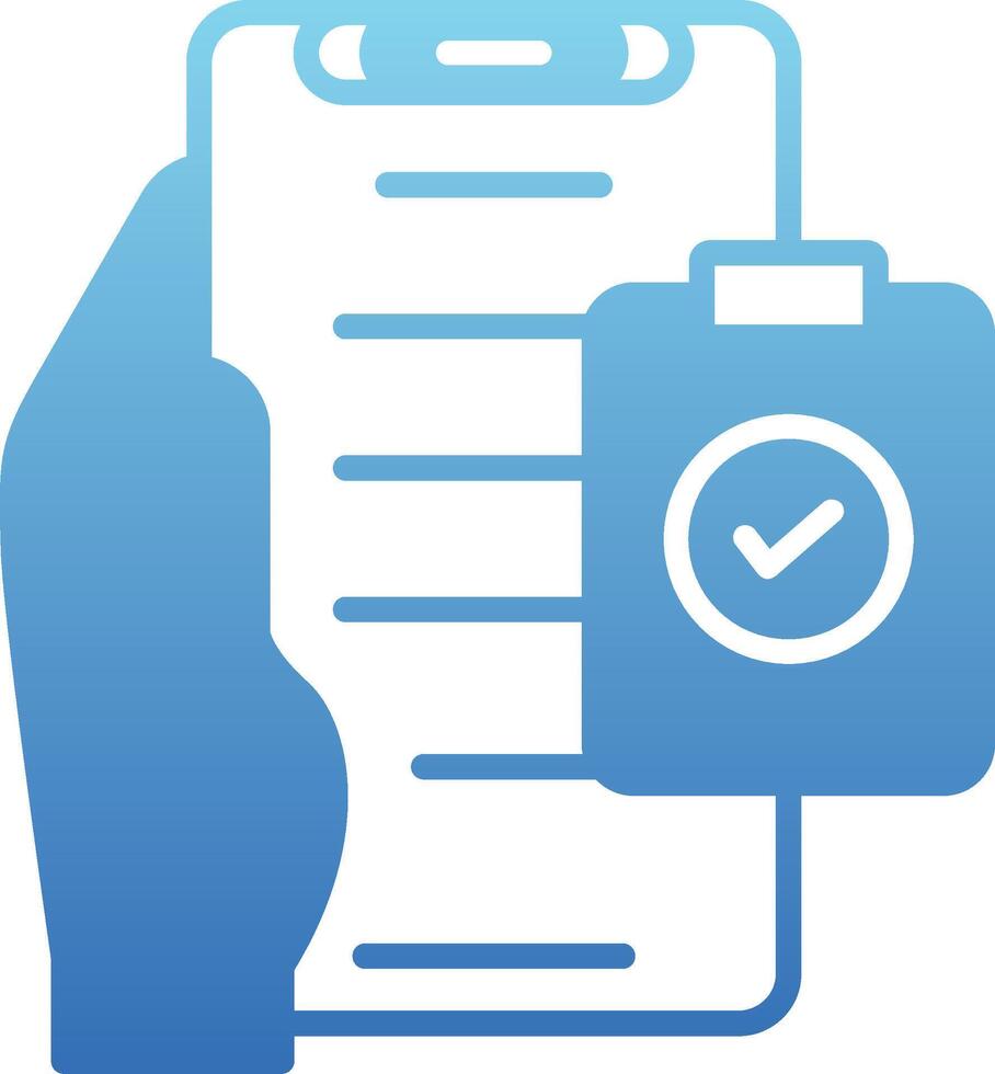 Check List Glyph Gradient Icon vector