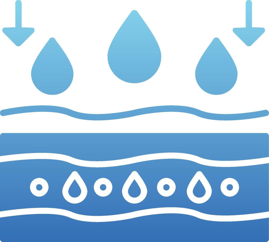 Hydrated Skin Glyph Gradient Icon vector