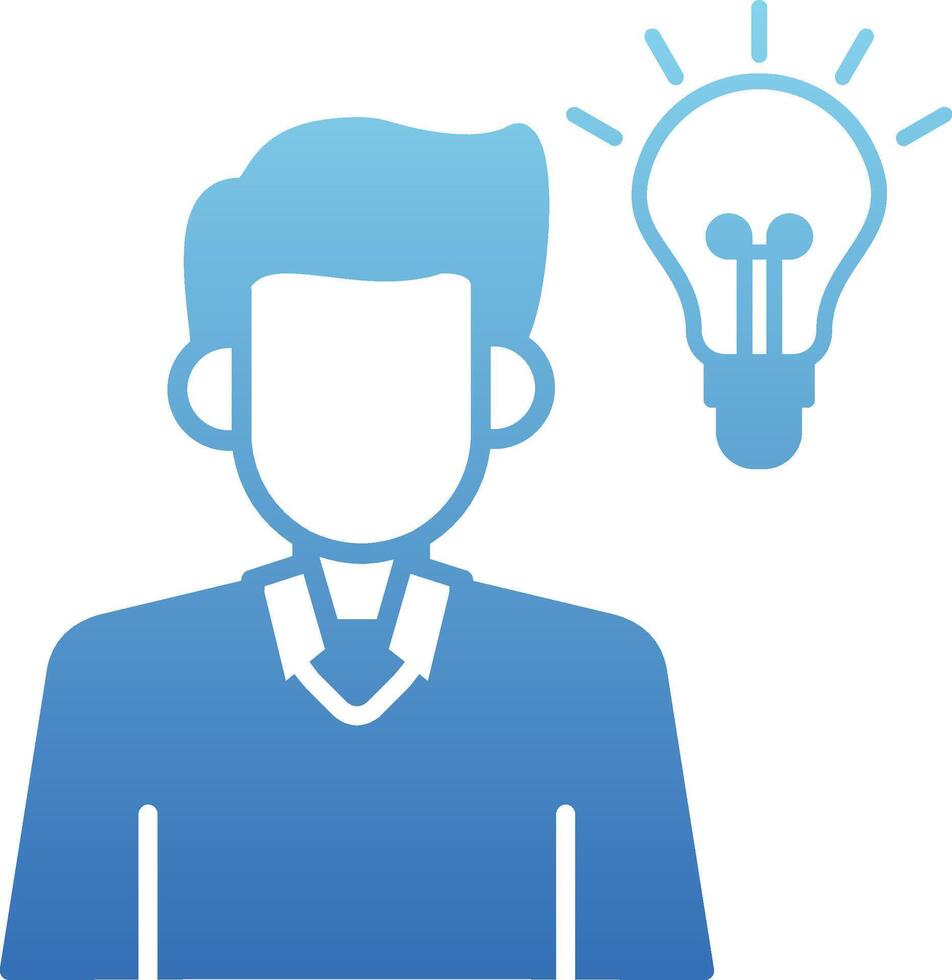 Idea Glyph Gradient Icon vector
