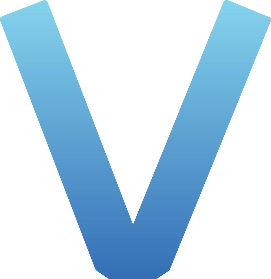 Small v Icon vector