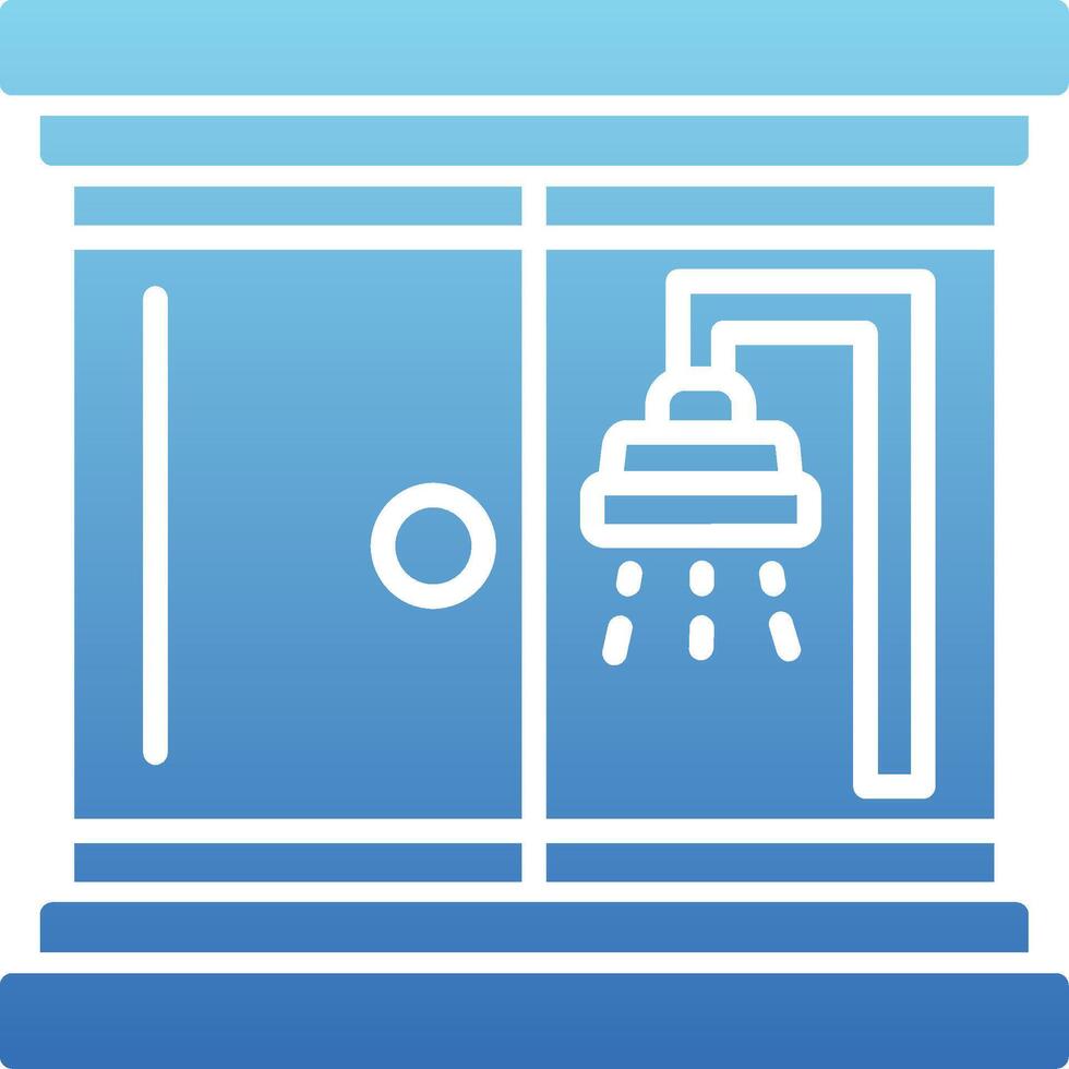 Shower Room Glyph Gradient Icon vector