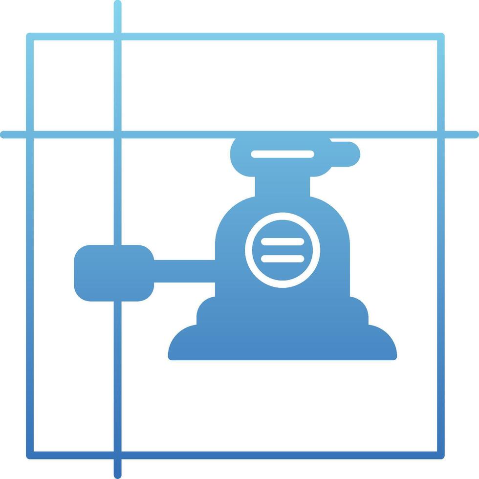 Laser Level Glyph Gradient Icon vector