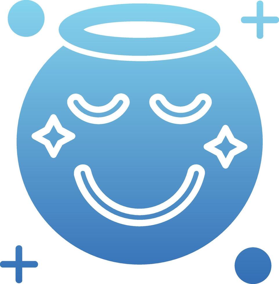 Angel Glyph Gradient Icon vector