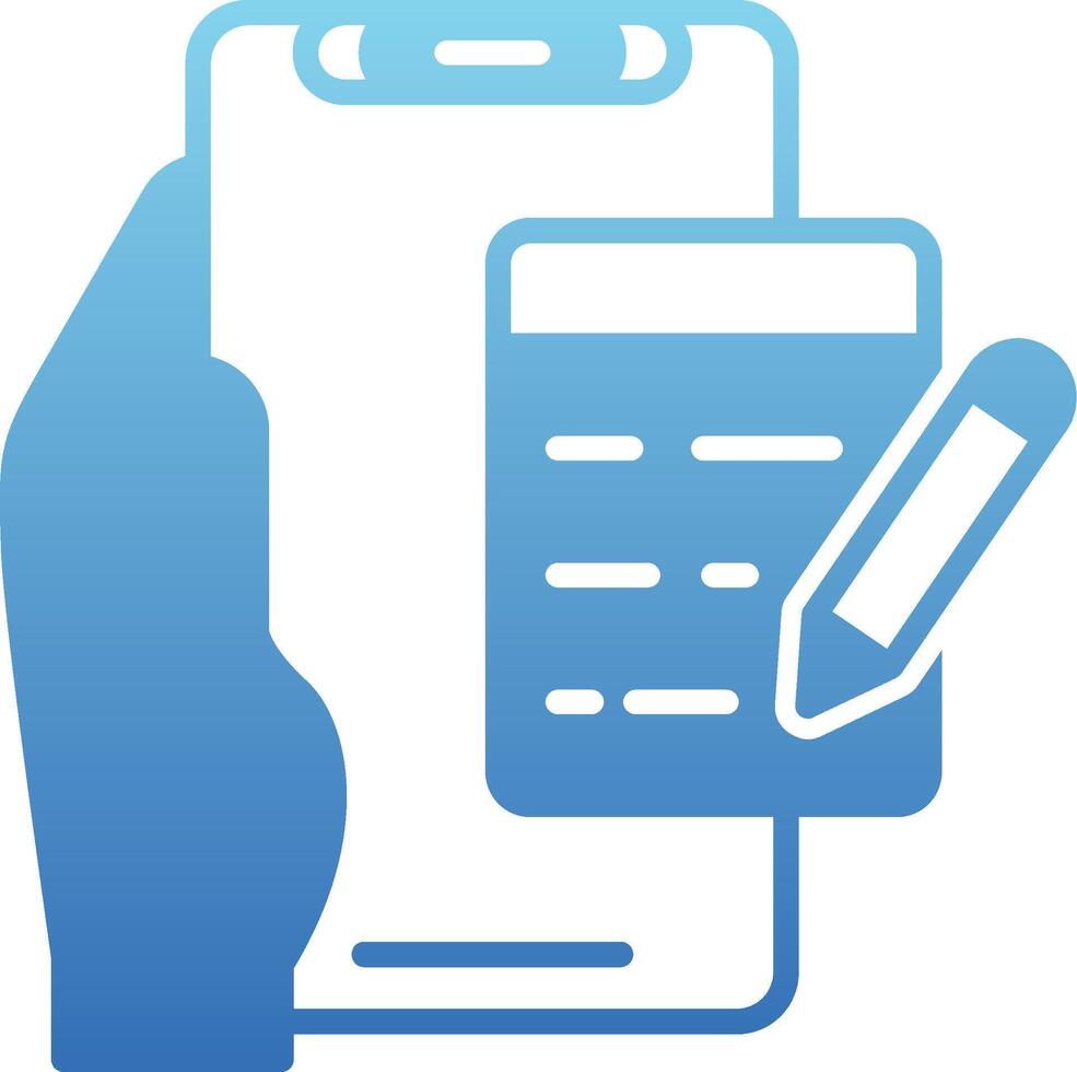 Edit Glyph Gradient Icon vector