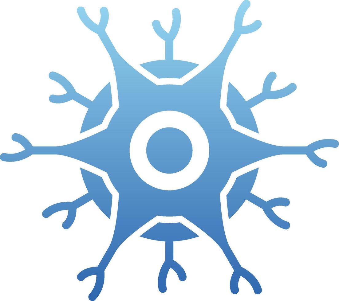 Neuron Glyph Gradient Icon vector