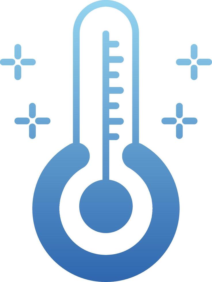 Thermometer Glyph Gradient Icon vector