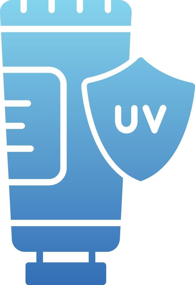 UV Protection Glyph Gradient Icon vector