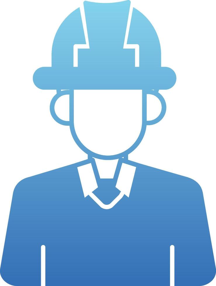 Worker Glyph Gradient Icon vector