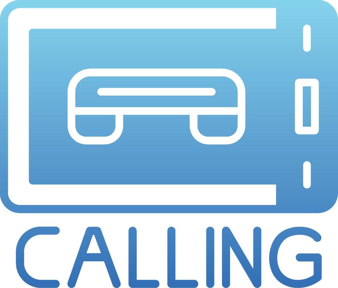 Calling Glyph Gradient Icon vector