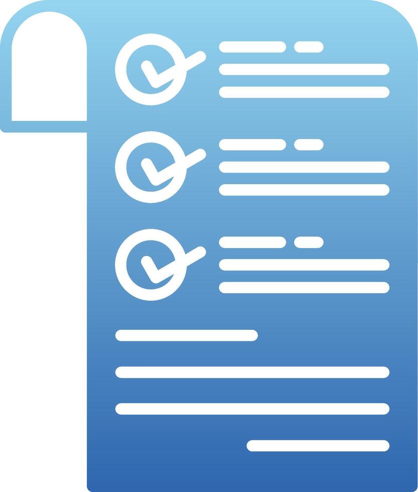 Checklist Glyph Gradient Icon vector