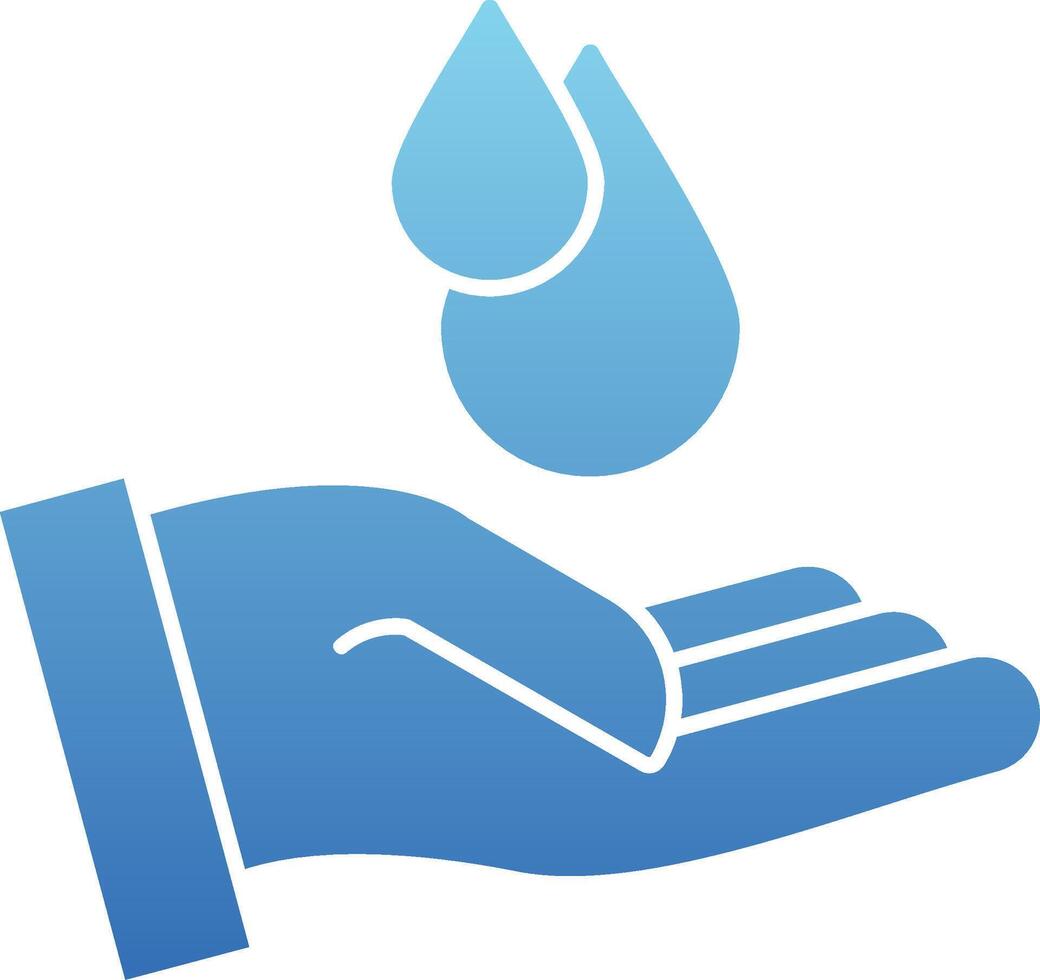 Save Water Glyph Gradient Icon vector
