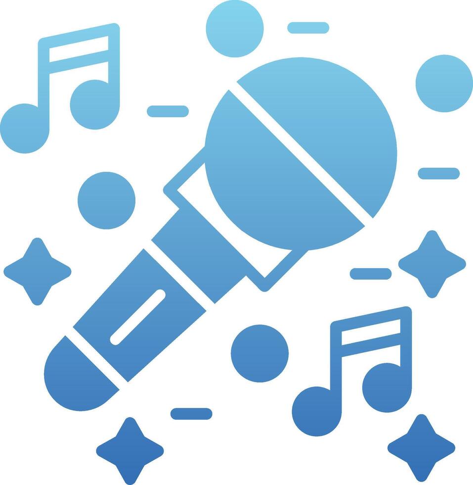 Music Glyph Gradient Icon vector