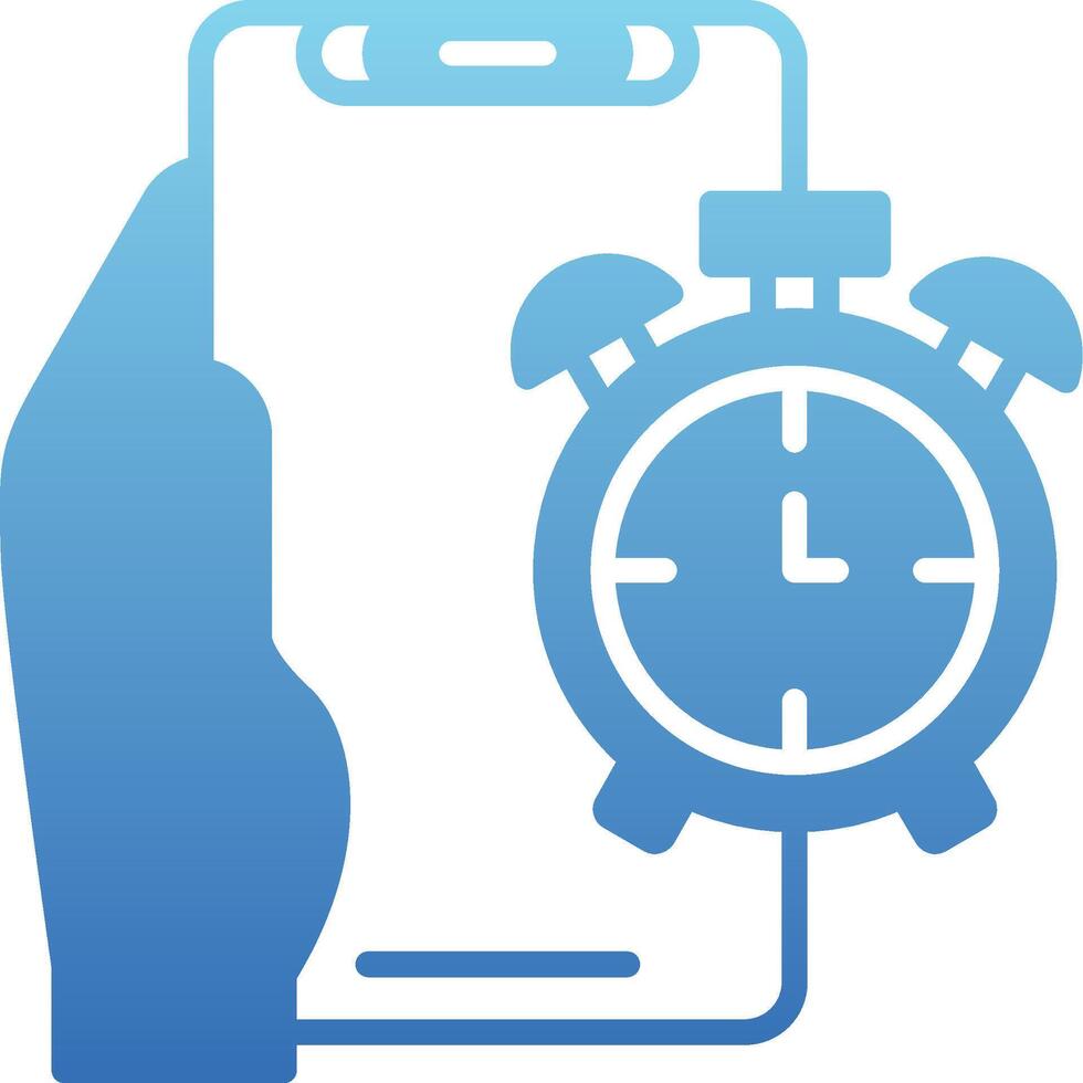 Alarm Glyph Gradient Icon vector