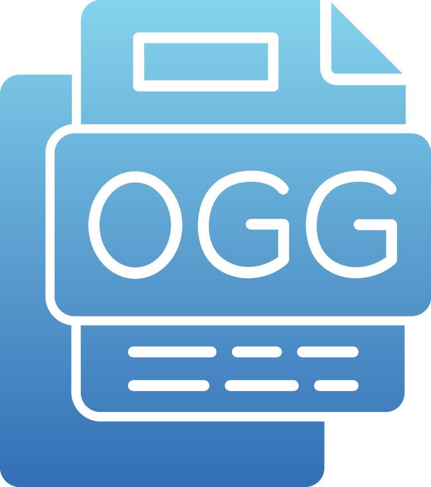 OGG File Glyph Gradient Icon vector