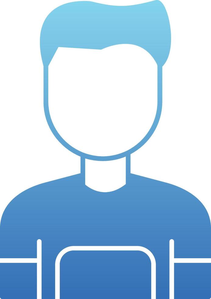 User Glyph Gradient Icon vector