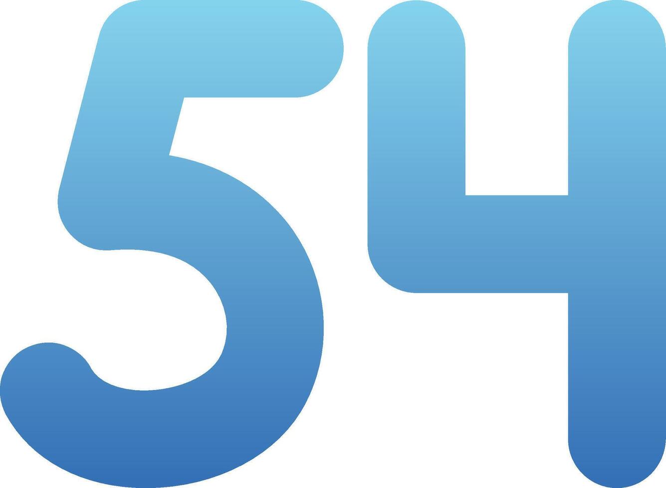 Fifty four Glyph Gradient Icon vector