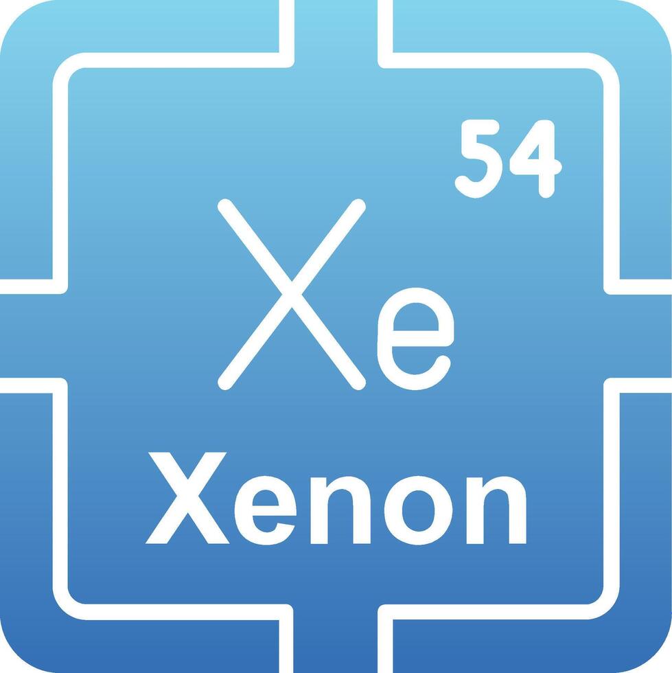 Xenon Glyph Gradient Icon vector